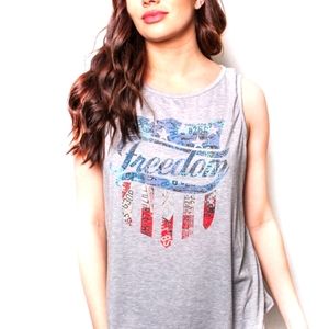 Freedom Tank Top in Gray